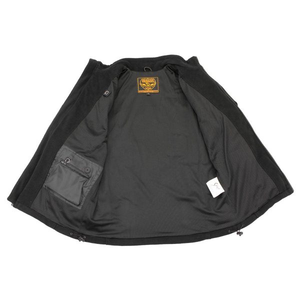 Milwaukee Leather MPM1783 Men s Black Micro Fleece Zipper Front Jacket Online Hot Sale - Image 5