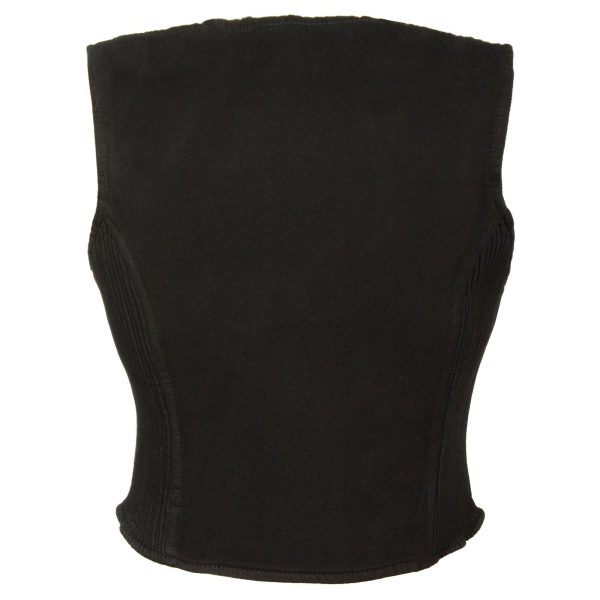 Milwaukee Leather MDL4010 Women s Black Zipper Front Denim Vest with Side Stretch on Sale - Image 2