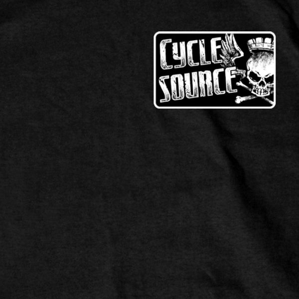 Hot Leathers CSM1015 Official Cycle Source Logo Black T-Shirt Hot on Sale - Image 4