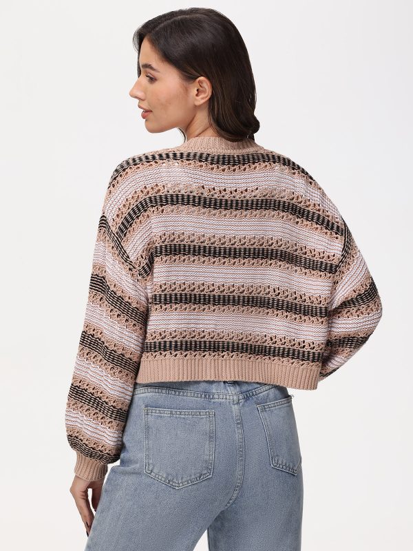 Zoe: Open Stitch Cardigan Online now - Image 3